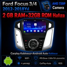 SBAID Conio Ford Focus 2012-2018 Yıl uyumlu 2GB Ram 32GB Rom Hafıza Android Kablosuz Carplay Navigasyon Multimedya 9 Inç Ekran Hediye görüş kamerası Hediye Çerçevesi 2+32