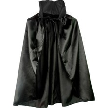 Evaglow Siyah Renk Yakalı Halloween Pelerini 90 cm