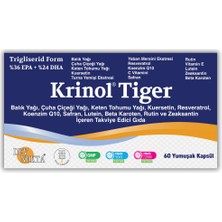 Krinol Tiger - Kuersetin, Resveratrol, Koenzim Q10, Safran, Lutein, Beta Karoten ve Rutin - 1 Kutu
