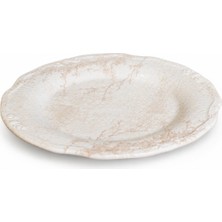 Porser Tiffany Dallı Bej Yemek Tabağı 25Cm