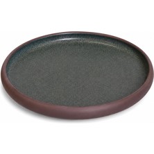 Porser Taş Serisi Yeşil Pasta Tabağı 22Cm