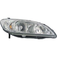 Oto101 Honda Cıvıc- Sd- 04/05; Far Lambası Sol Manuel (Sinyali Sarı)(Camı Setli) (Park Lamba Deliksiz)