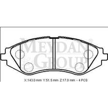 Oto101 Honda Jazz- 09/13; Ön Fren Balatası (Disk) (136,5X51,4X15,9 (Daıwa)