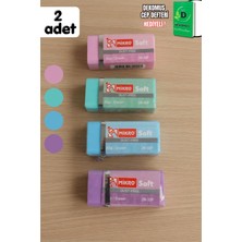 Mikro x Dekomus Pastel Touch Collection "2 Adet" Silgi "Dekomus Cep Defteri Hediyeli"