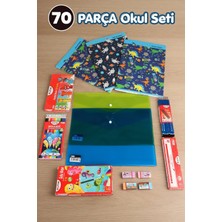 Mikro x Dekomus Rainbow Sort Collection 70 Parça Full Boyama Seti İle 3 Adet A4 Defter, Çıtçıt Dosya