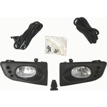 Oto101 Honda Jazz- 09/11; Sis Lambası Oval Tip Sağ/sol Set 2 Parça (Tesisat/çerçeve/düğmesi Ile)Famella