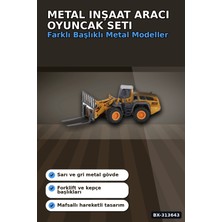 sbodurhome Hareketli Kepçe Kolu 14 cm Metal Iş Makinesi - 3+ Yaş Inşaat Araç Seti BX-313643