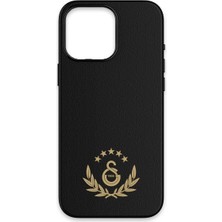 x Dekomus Lisanslı Galatasaray Iphone 16 Promax 5 Yıldız Gold Arma Deri Magsafe Telefon Kılıfı "dekomus Cep Defteri Hediyeli"