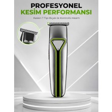 Senson Şarjlı Saç Sakal Tıraş Makinesi T Başlıklı 1 2 3 mm Taraklı Kablolu ve Kablosuz Kullanım - Lisinya