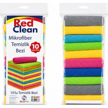 sbodurhome Red Clean 10'li Mikrofiber Temizlik Bezi