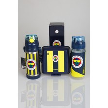 LİSANSLI FENERBAHÇE 3'LÜ BESLENME SETİ 500 ML ÇELİK VE TRITAN MATARA İLE BESLENME KABI SETİ 1907 "DEKOMUS CEP DEFTERİ HEDİYELİ"