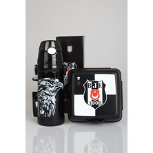 Beşiktaş LİSANSLI BEŞİKTAŞ 500 ML ÇELİK MATARA VE BESLENME KABI SETİ 1903