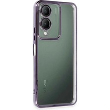 Mey Ithalat® Vivo Y17S Kılıf Lensli Silikon - Mor