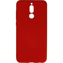 Mey Ithalat® Huawei Mate 10 Lite Kılıf Nano Içi Kadife Silikon - Kırmızı