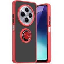 Mey Ithalat® Redmi 14C Kılıf Montreal Yüzüklü Silikon Kapak - Kırmızı