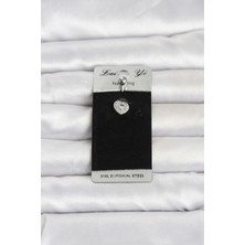 Inure Jewelry 316L Cerrahi Çelik Minimal Kalp Model Göbek Piercing