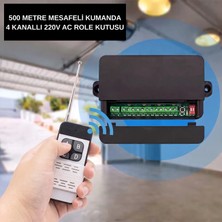 Lavat 500 Metre 4 Kanallı Uzaktan Kumandalı Röle Kutusu 433 Mhz 220V 10A Kuru Kontak