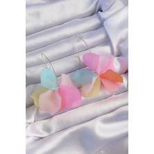 Inure Jewelry Pirinç Karışık Renkli Flora Küpe