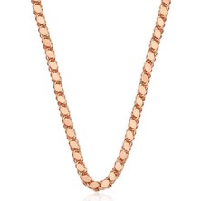 Inure Jewelry Gümüş Rose Pullu Arpa Zincir