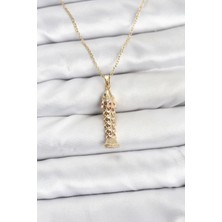 Inure Jewelry 316L Çelik Zincir Gold Renk Balık Model Zirkon Taşlı Kadın Kolye