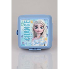 DEKOMUS İLE YENİ SEZON COOL GIRL LİSANSLI FROZEN ELSA 2 KATLI BESLENME KUTUSU / LUNCH BOX "DEKOMUS CEP DEFTERİ HEDİYELİ"
