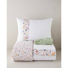 English Home Bloomy Lines Pamuk Tek Kişilik Çarşaflı Nevresim Takımı 160X220 cm Sarı