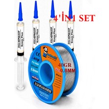 Smnr Mechanic 0,8 mm 40 gr Lehimleme Teli ve 5 cc Flux Seti 4in1 Arada ST14