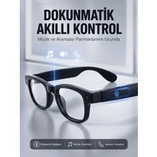 Shopwave Siyah Akıllı Kamera Gözlüğü 8 Mp Fotoğraf Video Çekimli Aı Görüntü Tanıma Çoklu Dil Çeviri Bluetooth Wi-Fi Özellikli