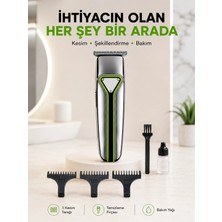 Shopwave Profesyonel Saç Sakal Tıraş Makinesi T Lı Şarjlı Kablosuz 3 Taraklı Erkek Bakım Seti