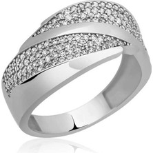 Inure Jewelry Gümüş Zirkon Taşlı Bayan Yüzük