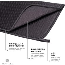 TeknoKapsül Mutfak Tezgahı Için Bulaşık Kurutma Paspasları, Çeşitli Amaçlar Için Süper Emici Mikrofiber Bulaşık Süzgeci, Şık ve Etkili, Hızlı Kuruyan Bulaşık Matı, 43 cm x 35 Cm, Siyah