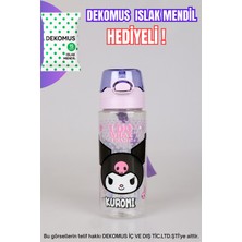 "DEKOMUS ISLAK MENDİL HEDİYELİ" YENİ SEZON LİSANSLI KUROMI TRITAN MATARA 500 ML