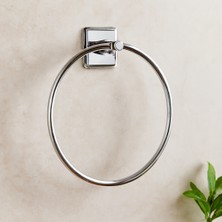 Ulu İthalat Yuvarlak Metal Yapışkanlı Banyo Havluluk