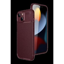 Marsilyan™- Apple Iphone 15 Kılıf Auto Focus Karbon Kapak - Bordo