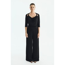 ROMAN Geniş Paça Pantolon Koyu Siyah KK012042_680