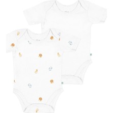 Casadora Baby Safari %100 Organik Pamuk 2'li Kısa Kollu Body Seti