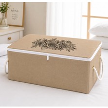 Aivor Home 3 Adet Büyük Boy Bej Baza Altı Yastık Yorgan Kazak Hurcu 64X41X35