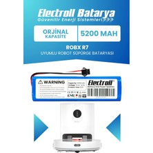 Electroll Robx R7 Batarya (Orijinal Kapasite) 5.200mah Pil Akıllı Robot Süpürge Batarya Değişimi