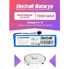 Electroll Wiami Fx-11 Uyumlu Batarya (Maksimum Kapasite) 7000MAH Pil Robot Süpürge Bataryası Değişimi