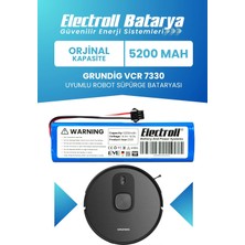 Grundig Vcr 7330 Uyumlu Batarya (Standart Kapasite) 5200MAH Robot Süpürge Bataryası