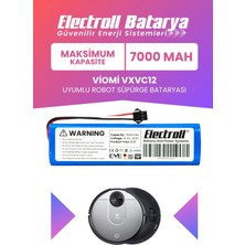 Electroll Viomi VXVC12 Uyumlu Batarya (Maksimum Kapasite) 7000MAH Pil Robot Süpürge Bataryası Değişimi