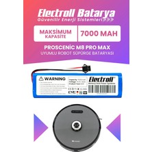 Electroll Proscenic M8 Pro Max Uyumlu Batarya (Maksimum Kapasite) 7000MAH Pil Robot Süpürge Bataryası Değişimi