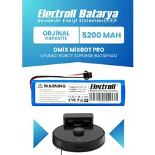 Electroll Omix Mixbot Pro Uyumlu Batarya (Standart Kapasite) 5200mah Pil Robot Süpürge Bataryası