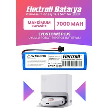 Electroll Lydsto W2 Plus Uyumlu Batarya (Maksimum Kapasite) 7000MAH Pil Robot Süpürge Bataryası Değişimi