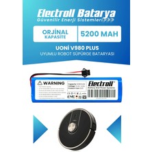 Electroll Uoni V980 Plus Uyumlu Batarya (Standart Kapasite) 5200MAH Pil Robot Süpürge Bataryası Değişimi