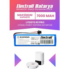 Electroll Lydsto R1 Pro Uyumlu Batarya (Maksimum Kapasite) 7000MAH Pil Robot Süpürge Bataryası Değişimi