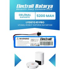 Electroll Lydsto R1 Pro Uyumlu Robot Süpürge Bataryası 5200mah Orijinal Kapasite Değişimi