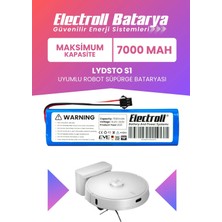 Electroll Lydsto S1 Uyumlu Batarya (Maksimum Kapasite) 7000MAH Pil Robot Süpürge Bataryası Değişimi