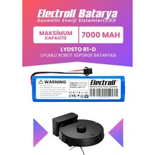Electroll Lydsto R1-D Uyumlu Batarya (Maksimum Kapasite) 7000MAH Pil Robot Süpürge Bataryası Değişimi