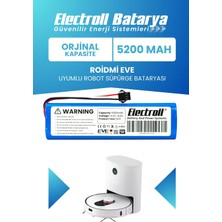 Electroll Roidmi Eve / Eve Plus Sdj01rm Uyumlu Batarya (Orijinal Kapasite) 5200mah Pil Robot Süpürge Bataryası